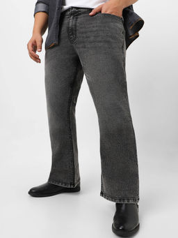 Urbano Plus - Mens Black Washed Straight Stretchable Jeans