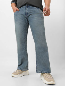 Urbano Plus - Mens Light Blue Washed Straight Stretchable Jeans
