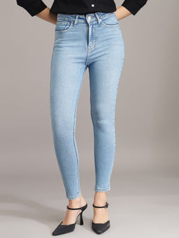 Xpose - Women Blue Solid Slim Fit Jeans