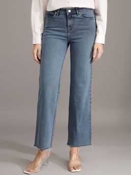 Xpose - Women Blue Solid Straight Fit Jeans