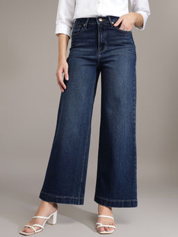 Xpose - Women Navy Blue Solid Straight Fit Jeans