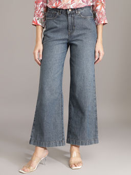 Xpose - Women Navy Blue Solid Straight Fit Jeans