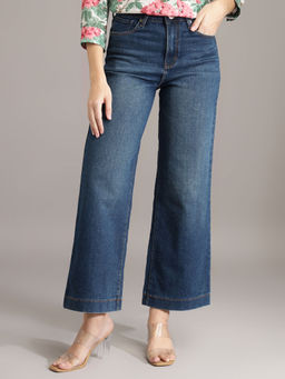 Xpose - Women Navy Blue Solid Straight Fit Jeans