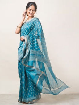 Fabindia - Cotton Silk Hand Block Print Sari