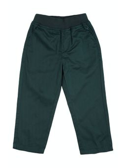 Allen Solly Junior - Boys Green Slim Fit Solid Trousers
