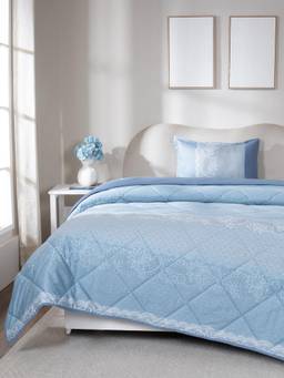 Maspar - Blue 100% Cotton Super Soft 110 GSM (60 x90 ) Single Bed Quilt