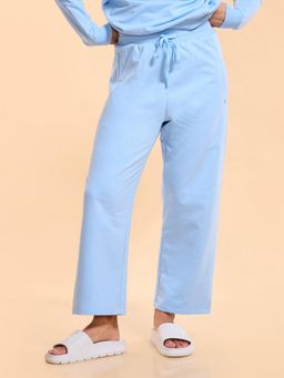 Enamor - Mid Rise Ankle Length Drawstring Closure Track Pants For Women - Relaxed Fit - E405