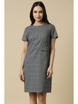 Allen Solly - Women Grey Check Casual Dress