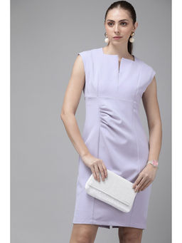 Van Heusen - Women Purple Solid Mini Formal Dress
