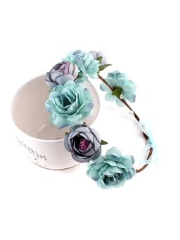 Yellow Chimes - Multi-Color Floral Designed Hair Band Tiara