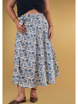 NILAM INDIA - Lyla Dahlia Blue Wrap Skirt