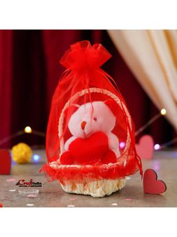 eCraftIndia - Love Heart Cute Teddy Bear Teddy Day Valentine Gift