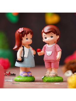 eCraftIndia - Boy Giving Rose To Girl Cute Couple Showpiece Valentine Gift
