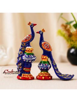 eCraftIndia - Beautiful Peacock Couple Showpiece Bird Figurines Valentine Day Gift