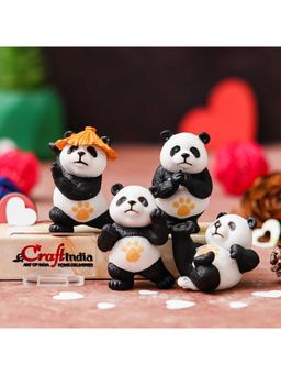 eCraftIndia - Miniature Panda Showpieces (Set of 4) Valentine Day Decoration Items