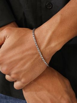 Zavya - Minimalist Rhodium-Plated 925 Sterling Silver Bracelet