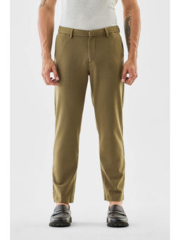 Snitch - Beige Plain Slim Formal Trouser