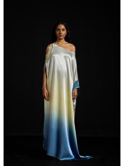 AKHL - Gradient Satin Kaftan Multicolor Maxi Dress