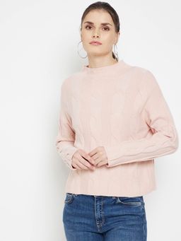 CAMLA - Peach Sweater for Women (M)