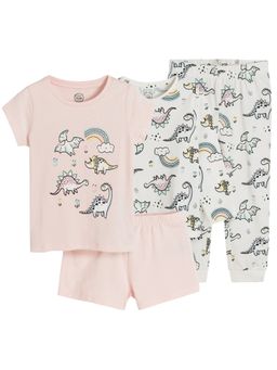 COOL CLUB - Smyk Girls Multi-color Printed Pyjama (Set of 4)