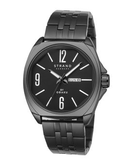Strand by Obaku - Douglas Dark S722GDBBSB Black Dial Quartz Watch For Men
