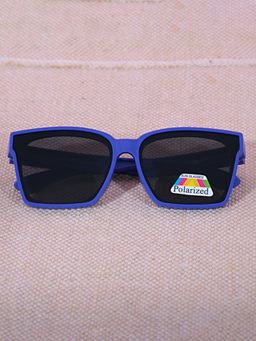 DukieKooky - Kids Polarized and UV Protected Square Sunglasses for Boys & Girls - Blue & Black