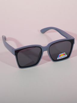 DukieKooky - Kids Polarized and UV Protected Square Sunglasses for Boys & Girls - Black & Grey