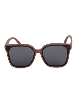 DukieKooky - Kids Polarized and UV Protected Square Sunglasses for Boys & Girls - Taupe Brown