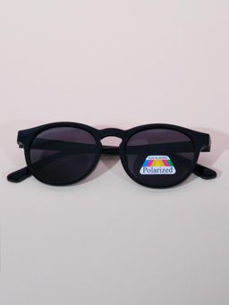 DukieKooky - Kids Polarized and UV Protected Round Sunglasses for Boys & Girls - Jet Black