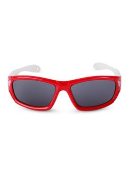 DukieKooky - Kids Polarized and UV Protected Sports Sunglasses for Boys & Girls - Red-White