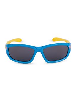 DukieKooky - Kids Polarized and UV Protected Sports Sunglasses for Boys & Girls - Blue-Yellow