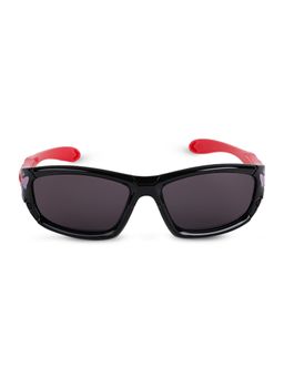 DukieKooky - Kids Polarized and UV Protected Sports Sunglasses for Boys & Girls - Red-Black