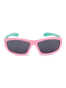 DukieKooky - Kids Polarized and UV Protected Sports Sunglasses for Boys & Girls - Pink-Green