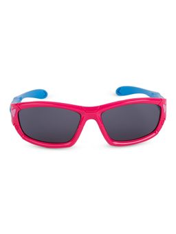 DukieKooky - Kids Polarized and UV Protected Sports Sunglasses for Boys & Girls - Red-Blue
