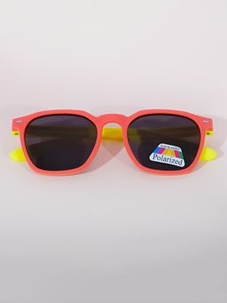 DukieKooky - Kids Polarized and UV Protected Square Sunglasses for Boys & Girls - Orange-Yellow