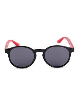 DukieKooky - Kids Polarized and UV Protected Round Sunglasses for Boys & Girls - Red and black