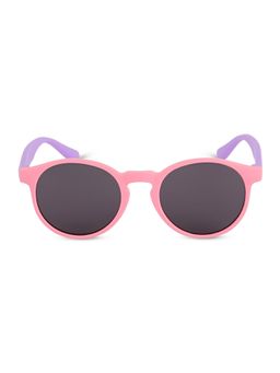 DukieKooky - Kids Polarized and UV Protected Round Sunglasses for Boys & Girls - Light Pink