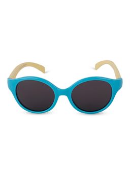DukieKooky - Kids Polarized and UV Protected Oval Sunglasses for Boys & Girls - Aqua-Yellow