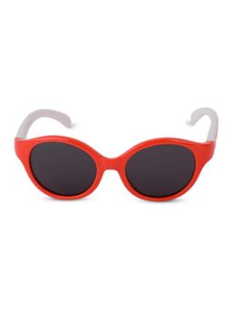 DukieKooky - Kids Polarized and UV Protected Oval Sunglasses for Boys & Girls - Orange-Black