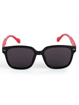 DukieKooky - Kids Polarized and UV Protected Square Sunglasses for Boys & Girls - Black-Red