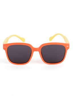 DukieKooky - Kids Polarized and UV Protected Square Sunglasses for Boys & Girls - Orange-Yellow