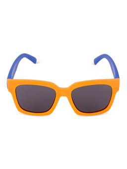 DukieKooky - Kids Polarized and UV Protected Square Sunglasses for Boys & Girls - Orange-Blue
