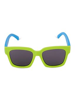 DukieKooky - Kids Polarized and UV Protected Square Sunglasses for Boys & Girls - Green-Blue