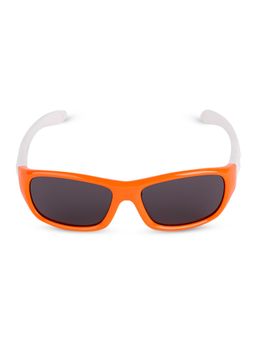 DukieKooky - Kids Polarized and UV Protected Sports Sunglasses for Boys & Girls - Orange-White