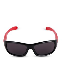 DukieKooky - Kids Polarized and UV Protected Sports Sunglasses for Boys & Girls - Black-Red