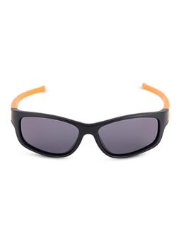 DukieKooky - Kids Polarized and UV Protected Sports Sunglasses - Black with Orange Arms