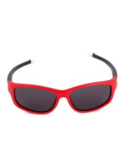 DukieKooky - Kids Polarized and UV Protected Sports Sunglasses - Red with Black Arms