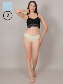 Mod & Shy - Women Multi-Color Solid Hipster Panties (Pack of 2)