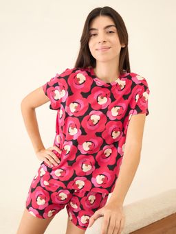 Sweet Dreams - Women Red Printed Shorts (Set of 2)