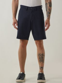 Reid & Taylor - Navy Blue Regular Fit Shorts